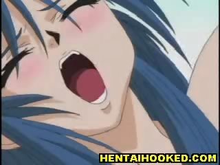 Anime babe gets double penetrated