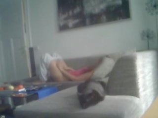 My sister 19 masturbates on our couch