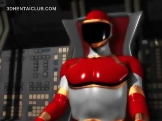 Big Boobed Hentai Hero Super Hot In Tight Costume