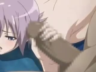 Anime babe gets gangbanged and gets cumshot