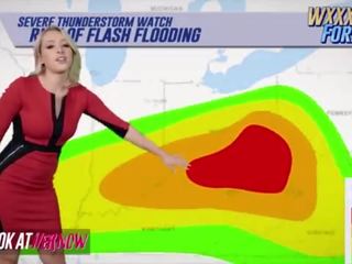 Meteorologist &lpar;zoey monroe&rpar; warns kohta humidity libistades sisse kui &lpar;michael vegas&rpar; slides tema riist sisse tema tussu - vaatama ather nüüd