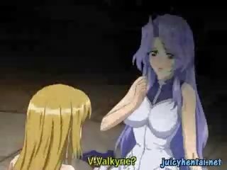 Karstās anime blondīne shemale urbšana a mitra vāvere