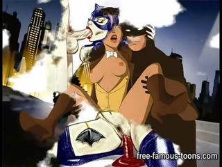 Batman and teenie Batgirl hentai parody