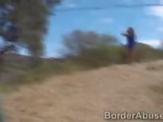 South American Brunette Beauty Fucked Outdoor At Border