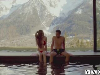 VIXEN Ski bunny Sonya has passionate sex in the Alps