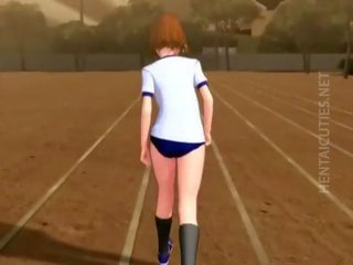 Sexy 3D anime cutie gets fucked outdoors