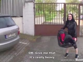 Bitch STOP - Pretty brunette picked up in car park