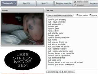 Chatroulette 100 - Horny Lesbian Tattoed looking fun