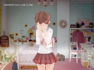 Yang tidak bersalah anime kekasih menunjukkan pakaian dalam wanita upskirt