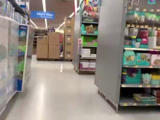 Stalker records Girl in WALMART public&excl; She Has no Panties in PUBLiC