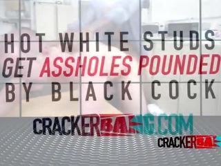 White dude blowing long black cock