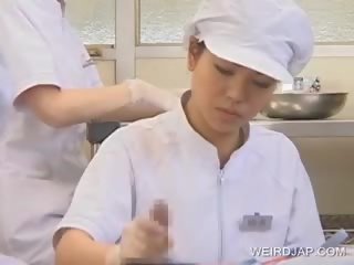 Japanese Nurse Working Hairy Penis