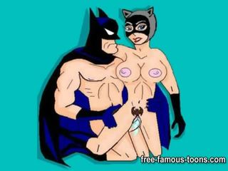Batman lähedal kuni catwoman ja nahkhiiretüdruk orgies