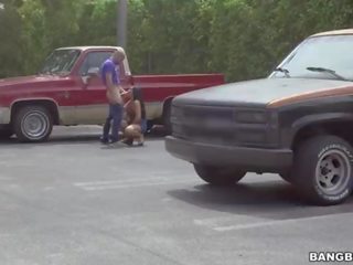 Latina Sucking Dick in Parking Lot