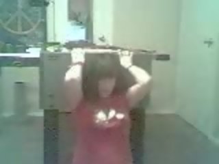 Hot Gothic Babe dancing to webcam Video